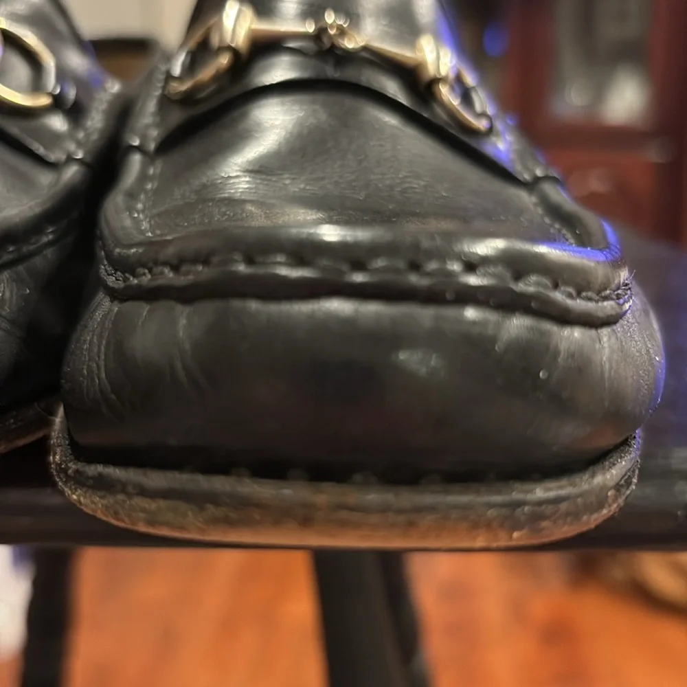 Gucci Men’s Horsebit 1953 Leather Loafers Black/Silver. Size 9.5